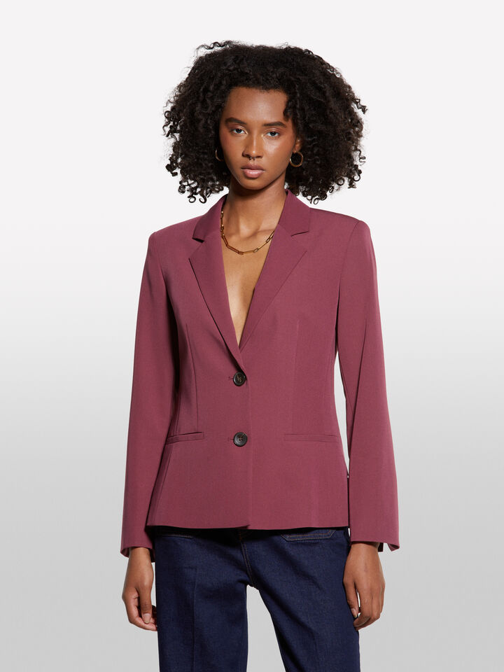 Blazer slim bordeaux - blazers pour femme - Bordeaux | Sisley image number 3